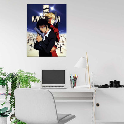 Trigun Nicholas D Wolfwood Vash The Stampede Anime Manga Art Wall Art Print Poster
