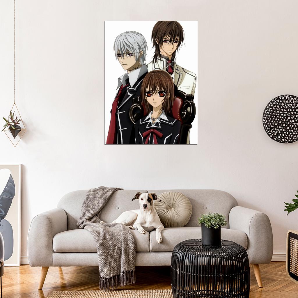 Vampire Knight Zero Kiryu Kaname Kuran Yuki Cross Anime Manga Art Wall Art Print Poster