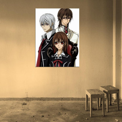 Vampire Knight Zero Kiryu Kaname Kuran Yuki Cross Anime Manga Art Wall Art Print Poster