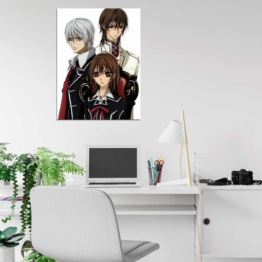 Vampire Knight Zero Kiryu Kaname Kuran Yuki Cross Anime Manga Art Wall Art Print Poster