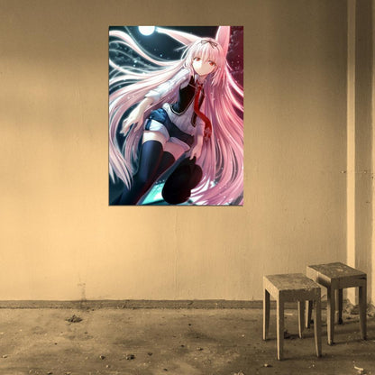 Visual Novel Cute Girl Pink Hair Anime Manga Art Wall Art Print Poster