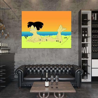 Amy Wong Hot Nude Futurama Cool Funny Art Wall Art Print Poster