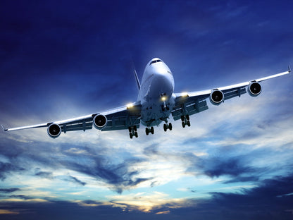 Boeing Airliner Beautiful Airplane Blue Sky Aircraft Wall Art Print Poster
