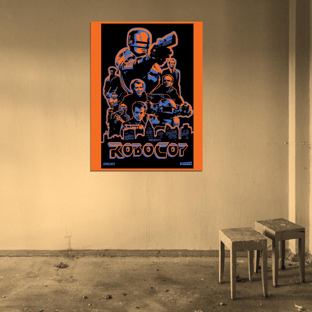 Robocop 1987 Movie Art OCP ED-209 Characters Wall Art Print Poster