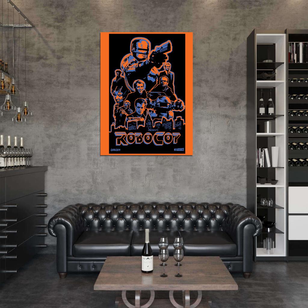 Robocop 1987 Movie Art OCP ED-209 Characters Wall Art Print Poster