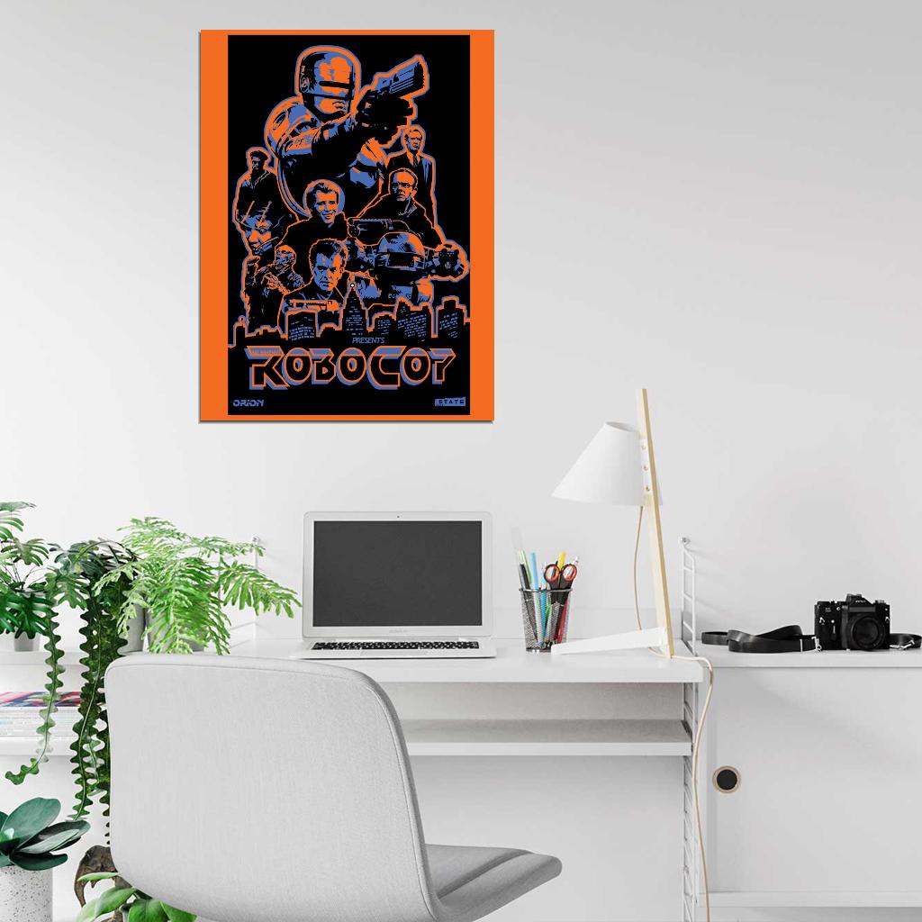 Robocop 1987 Movie Art OCP ED-209 Characters Wall Art Print Poster