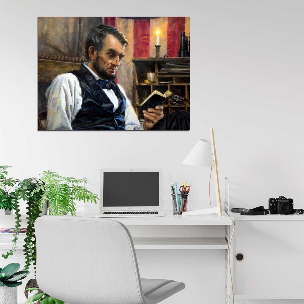Abraham Lincoln President of the United States Portrait Painting Art Wall Art Print Poster