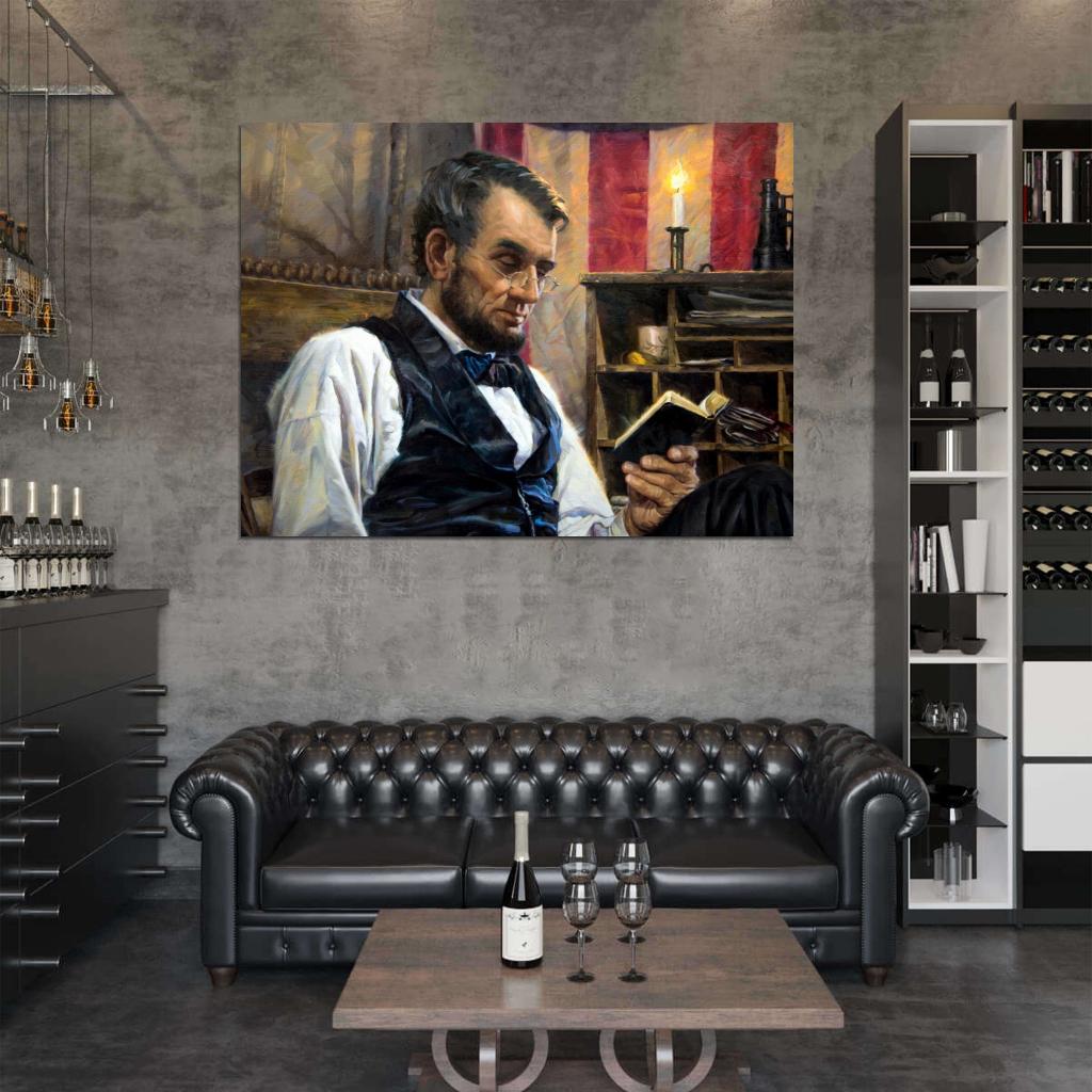Abraham Lincoln President of the United States Portrait Painting Art Wall Art Print Poster