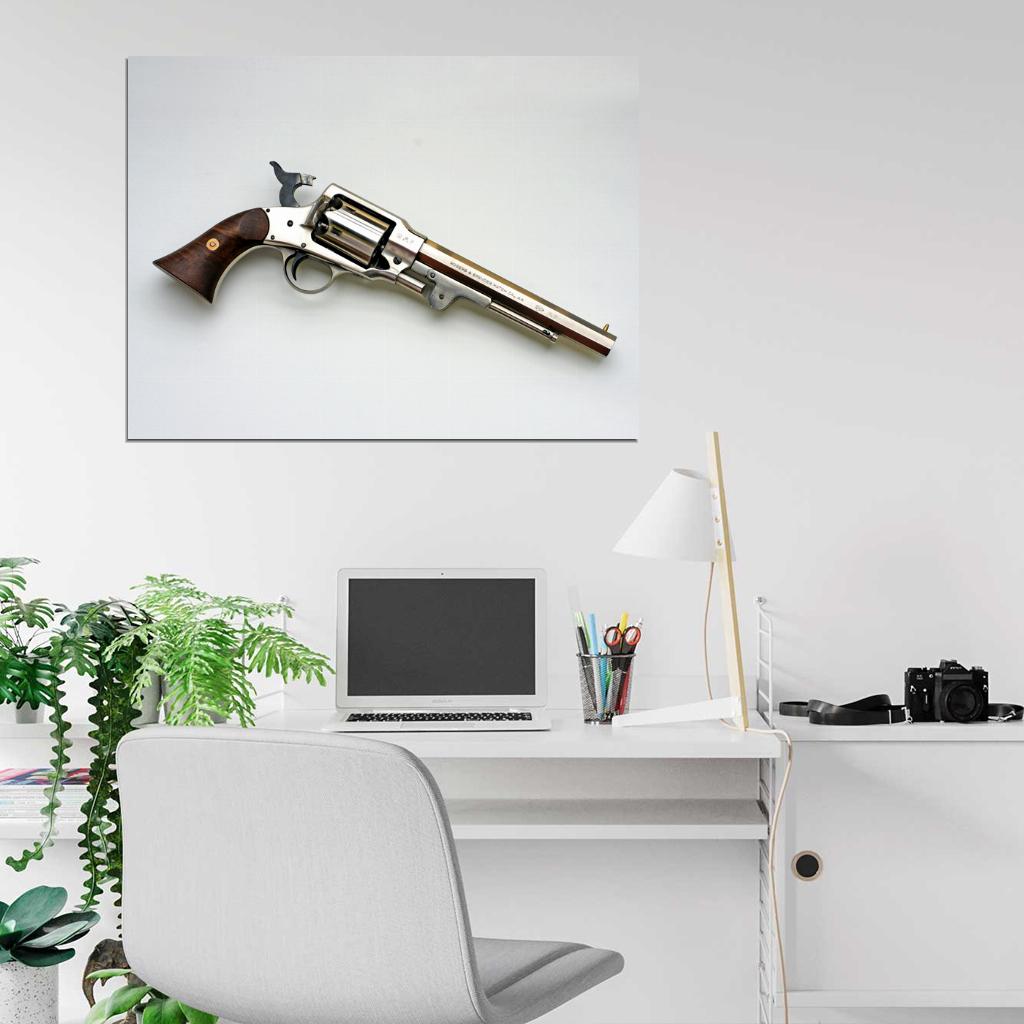 Colt Navy Revolver Gun Weapon 44 Cal Wild West Wall Art Print Poster