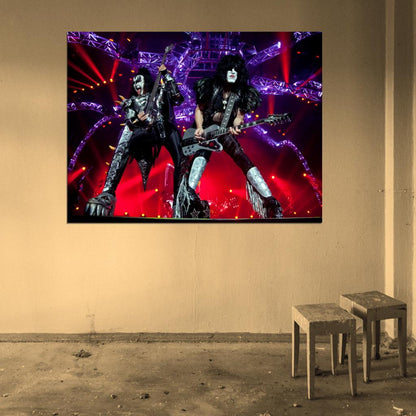 KISS Heavy Metal Hard Rock Band Music Live Concert Wall Art Print Poster