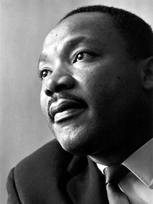 Martin Luther King Jr African-American Leader BW Portrait Retro Wall Art Print Poster