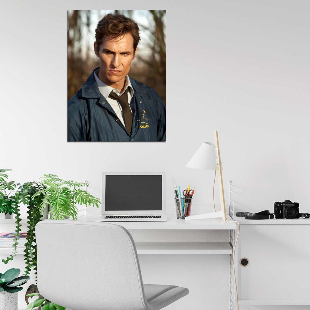 Rustin Rust Cohle True Detective Matthew McConaughey TV Series Wall Art Print Poster