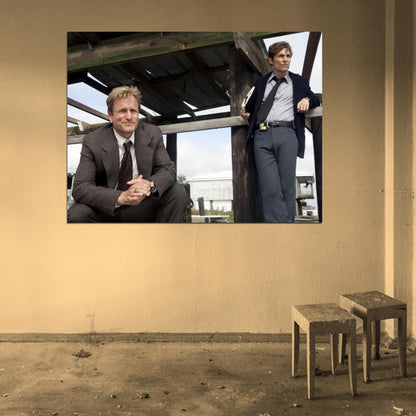 Rust Cohle Marty Hart True Detective Matthew McConaughey Woody Harrelson TV Series Wall Art Print Poster