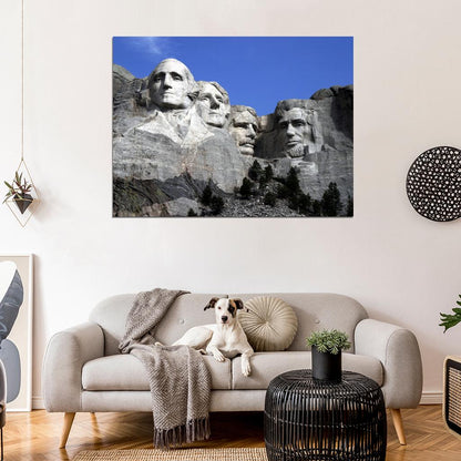 Mount Rushmore National Memorial USA Nature Landscape Wall Art Print Poster