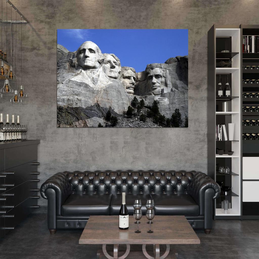 Mount Rushmore National Memorial USA Nature Landscape Wall Art Print Poster