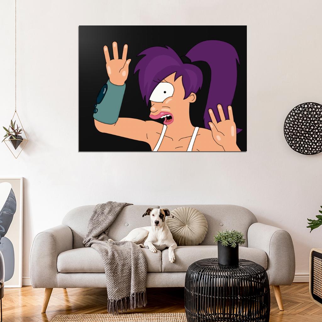 Turanga Leela Cool Funny Glass Futurama Cartoon Art Wall Art Print Poster