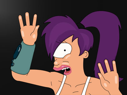 Turanga Leela Cool Funny Glass Futurama Cartoon Art Wall Art Print Poster