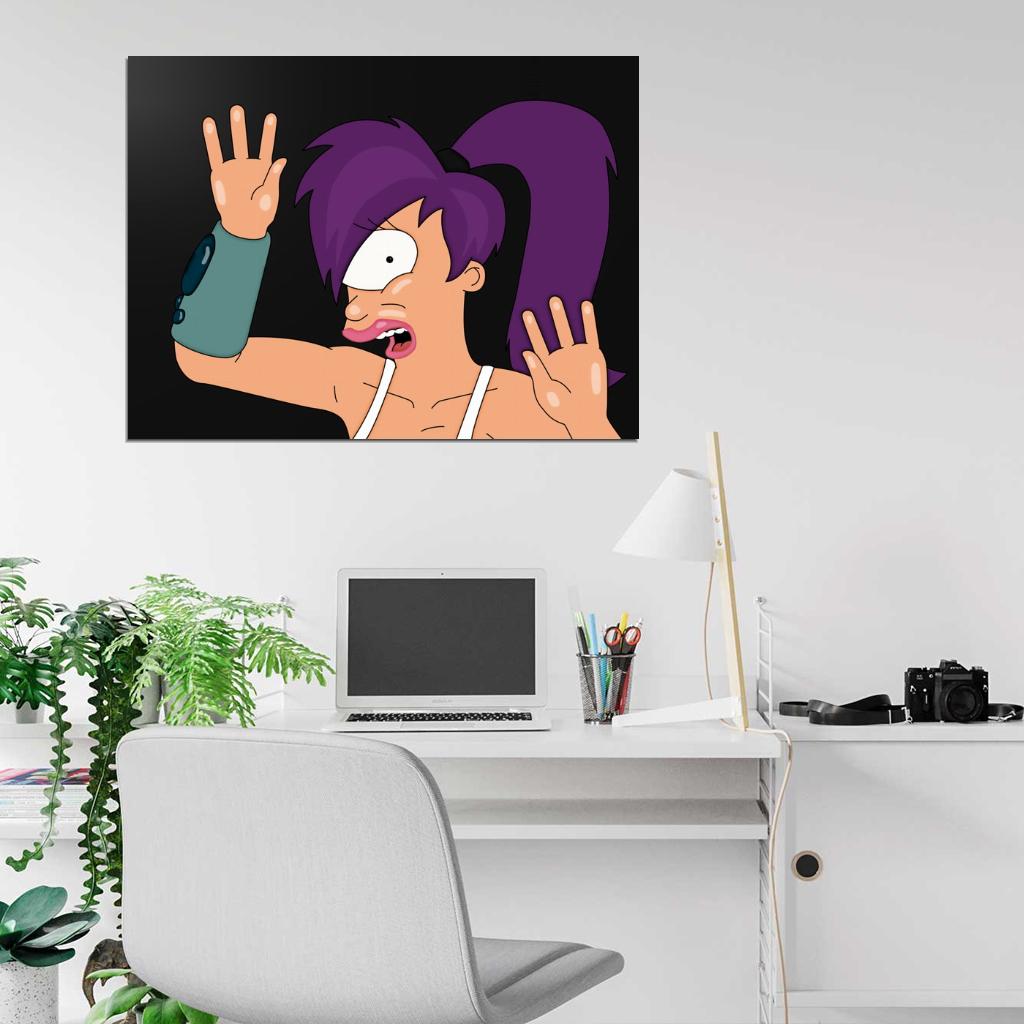 Turanga Leela Cool Funny Glass Futurama Cartoon Art Wall Art Print Poster