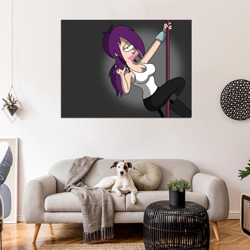 Turanga Leela Hot Lap Dance Sexy Tease Cool Futurama Art Wall Art Print Poster