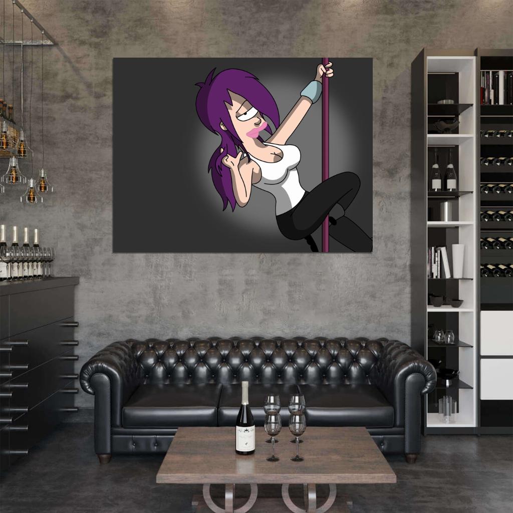 Turanga Leela Hot Lap Dance Sexy Tease Cool Futurama Art Wall Art Print Poster