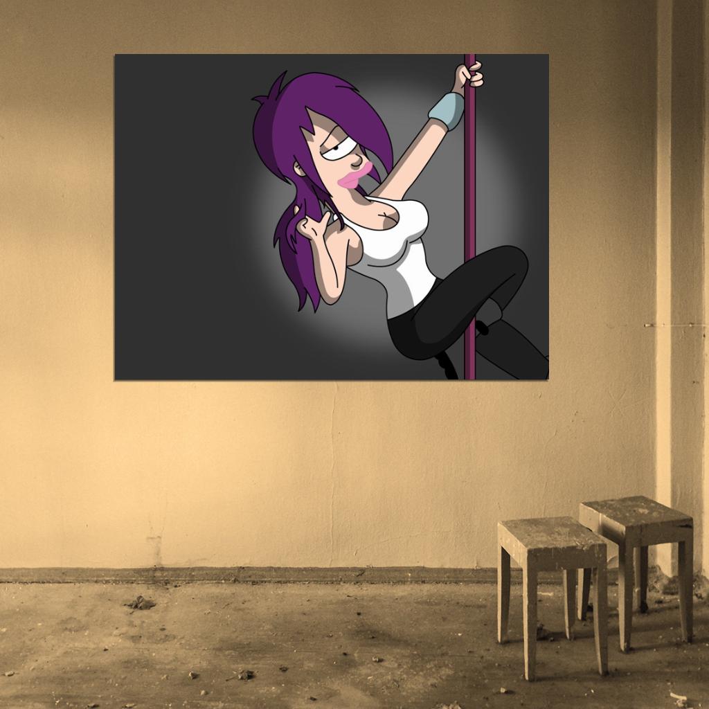 Turanga Leela Hot Lap Dance Sexy Tease Cool Futurama Art Wall Art Print Poster
