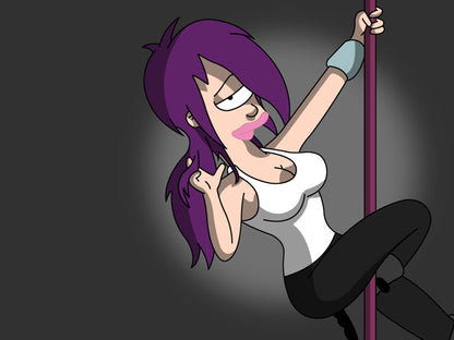 Turanga Leela Hot Lap Dance Sexy Tease Cool Futurama Art Wall Art Print Poster