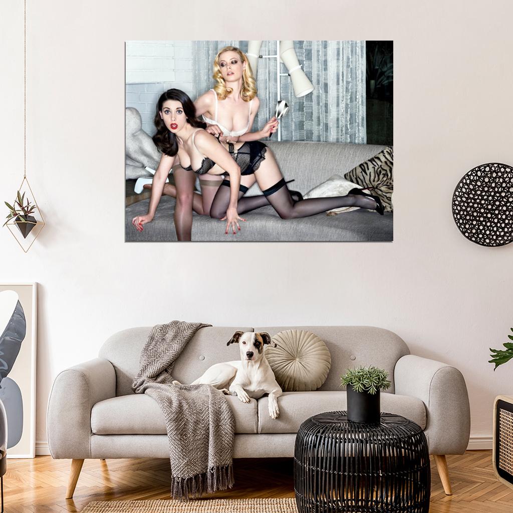 Alison Brie Gillian Jacobs Pin Up Hot Underwear Sexy Stocking Wall Art Print Poster
