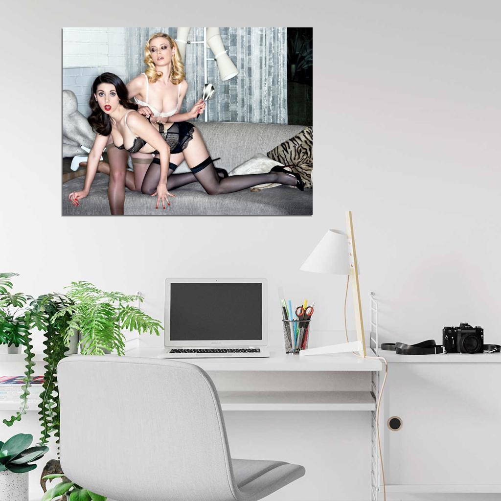 Alison Brie Gillian Jacobs Pin Up Hot Underwear Sexy Stocking Wall Art Print Poster