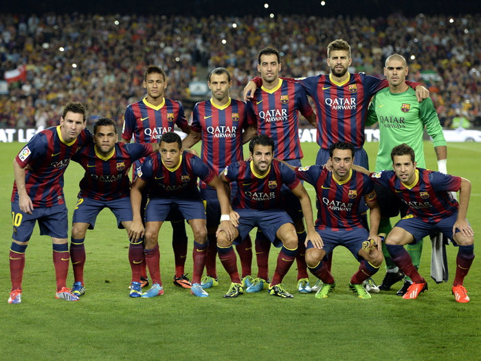 FC Squad 2014 Valdes Alves Pique Alba Hernandez Iniesta Mascherano Busquets Villa Messi Rodriguez Neymar Wall Art Print Poster