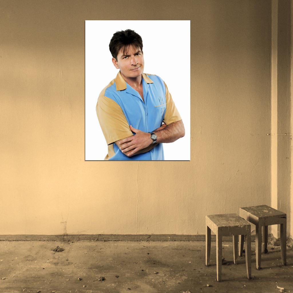 Charlie Sheen Actor TV Series Wall Art Print Poster