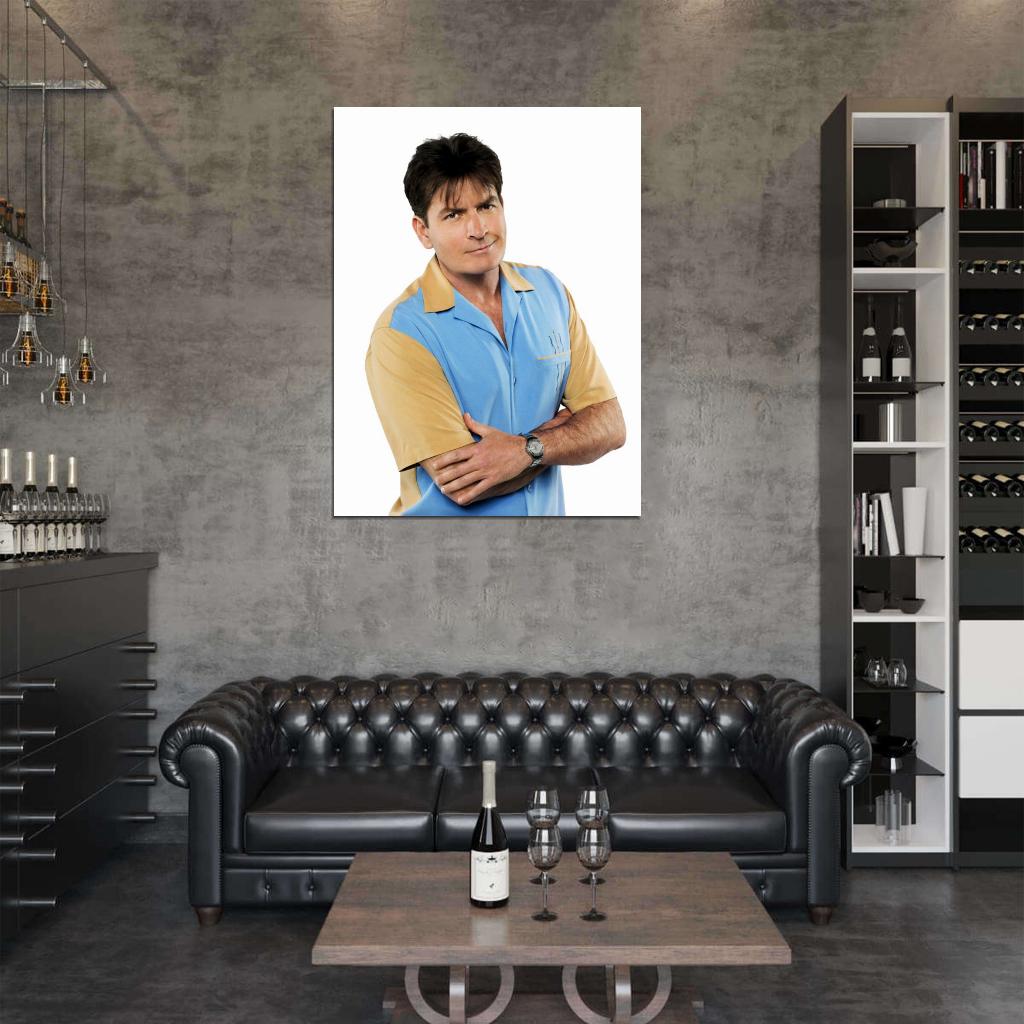 Charlie Sheen Actor TV Series Wall Art Print Poster