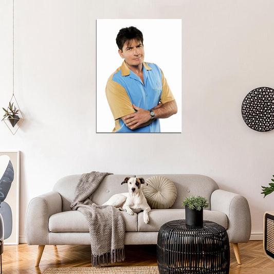 Charlie Sheen Actor TV Series Wall Art Print Poster