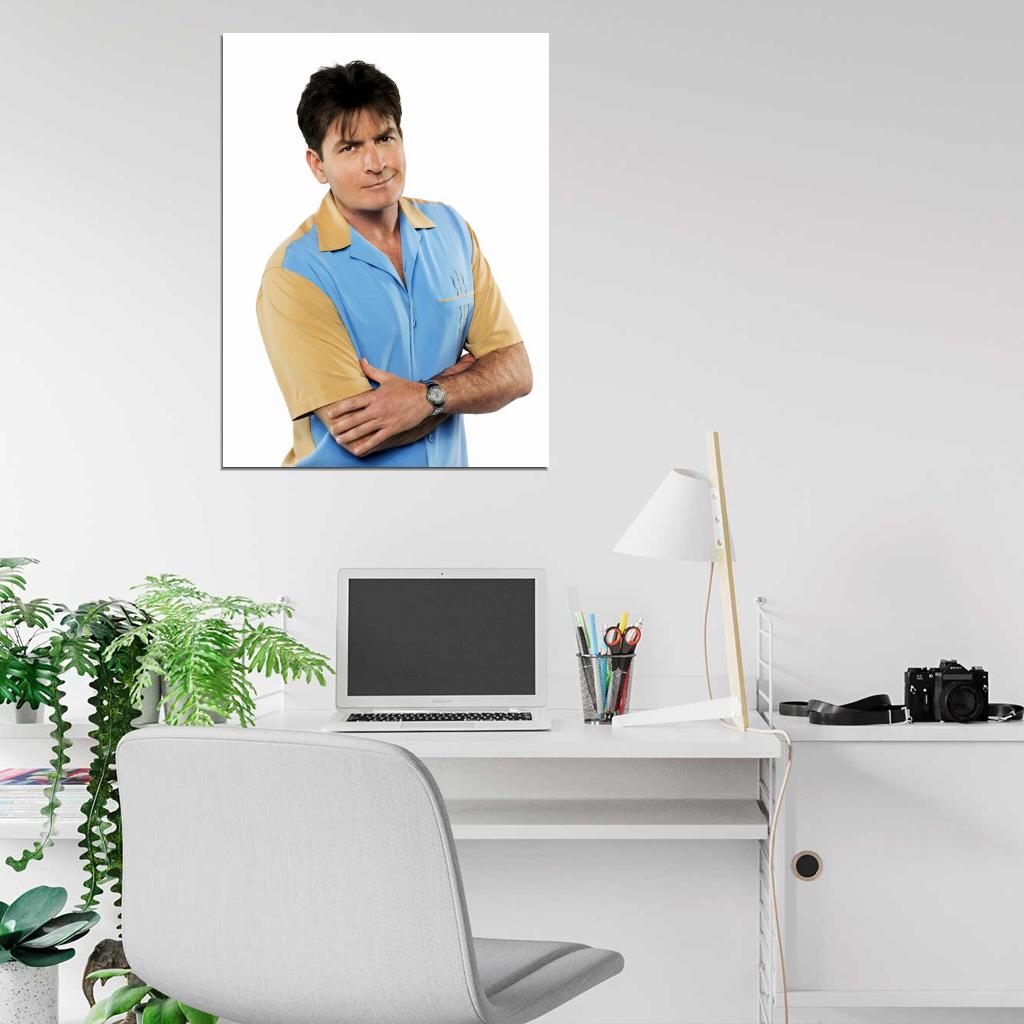 Charlie Sheen Actor TV Series Wall Art Print Poster
