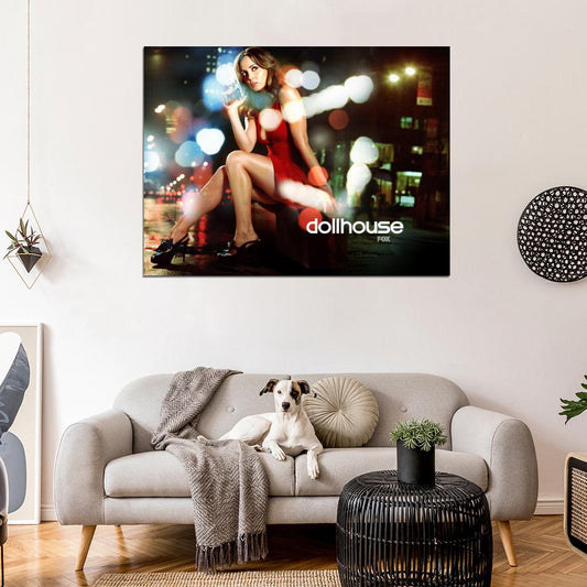 Eliza Dushku Hot Red Dress Gun Sexy Dollhouse TV Series Wall Art Print Poster