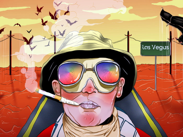 Fear and Loathing in Las Vegas Hunter S. Thompson Art Wall Art Print Poster