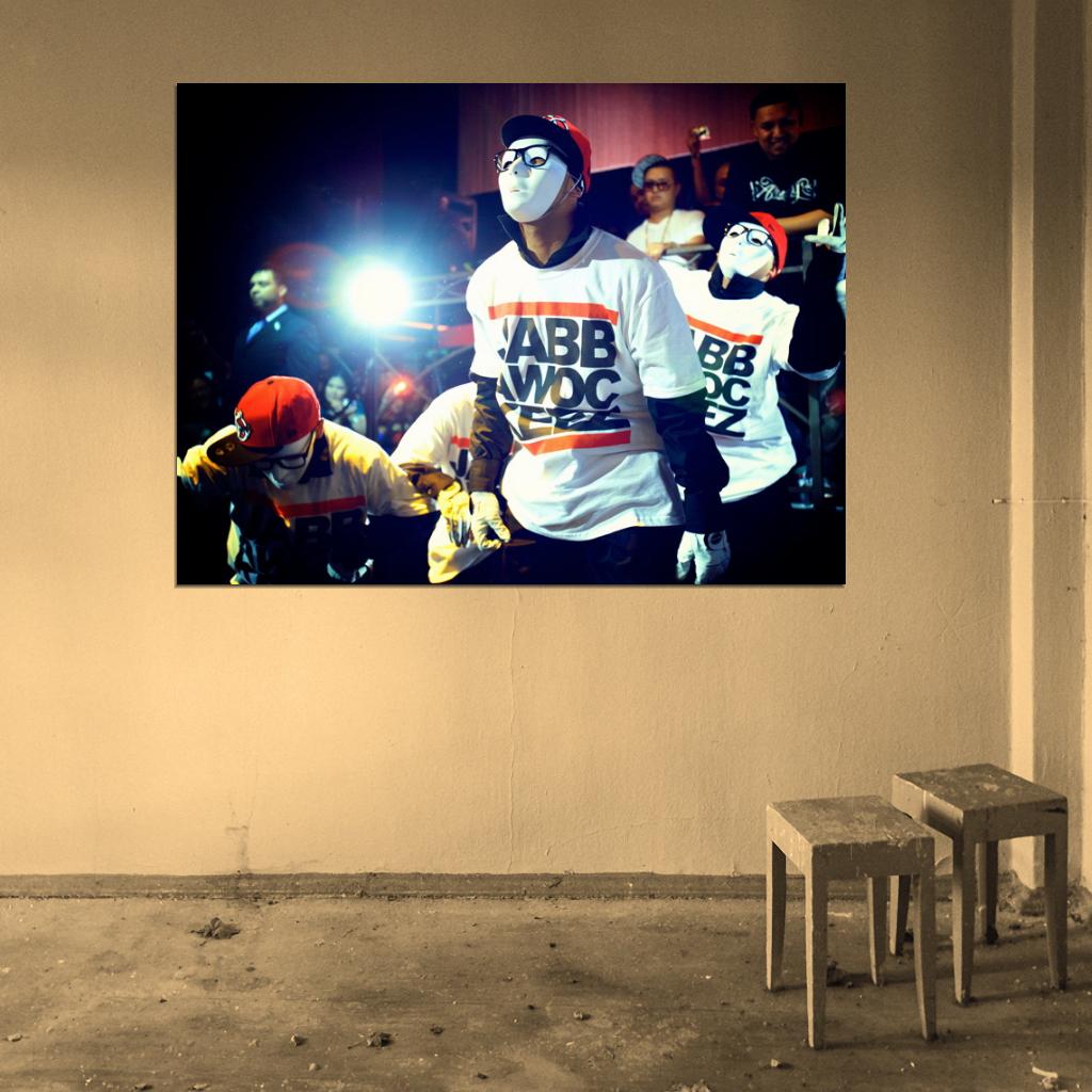 Jabbawockeez Mask Hip-Hop Dance Crew B-Boying Popping Wall Art Print Poster