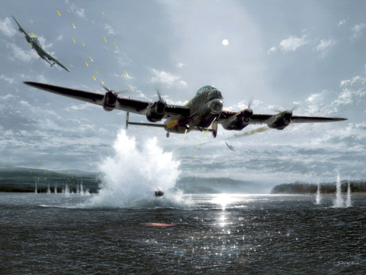Lancaster Bomber Aircraft Dambusters WW2 World War II Art Painting Wall Art Print Poster