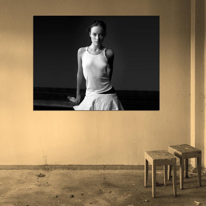 Olivia Wilde Hot Movie Actress BW Wall Art Print Poster