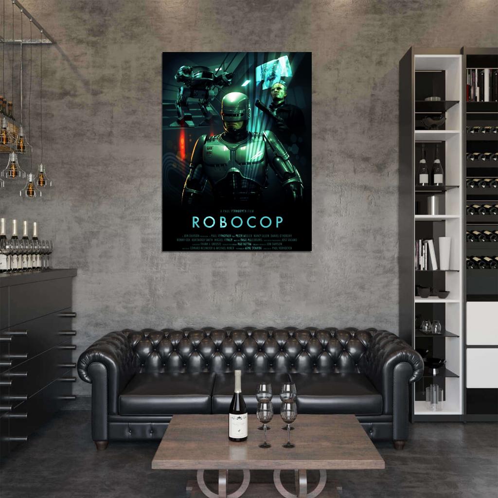 Robocop 1987 Movie Art ED-209 Clarence Boddicker Wall Art Print Poster