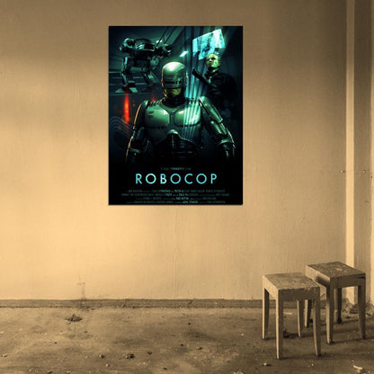 Robocop 1987 Movie Art ED-209 Clarence Boddicker Wall Art Print Poster