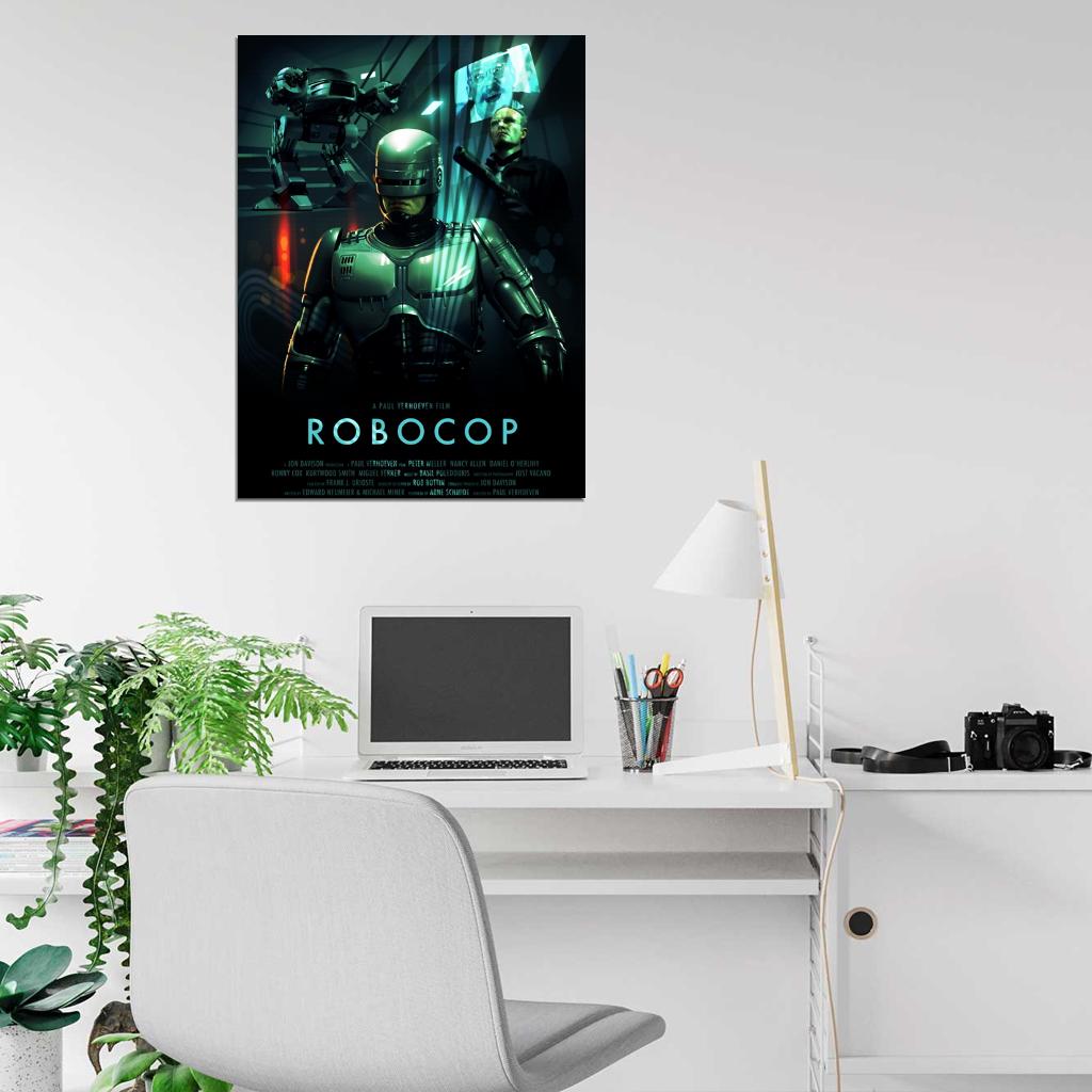 Robocop 1987 Movie Art ED-209 Clarence Boddicker Wall Art Print Poster