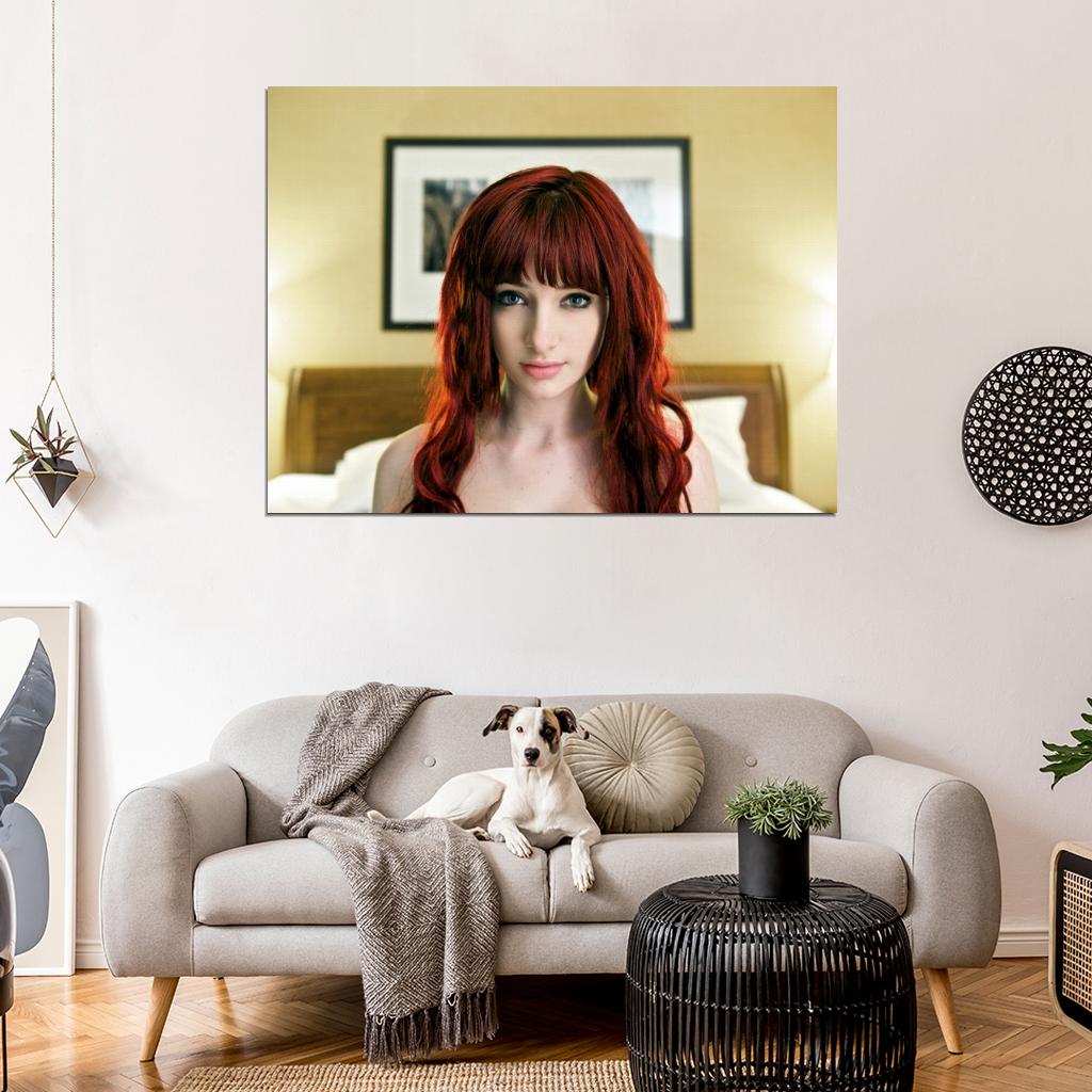 Susan Coffey Beautiful Face Portrait Redhead Hot Model Wall Art Print Poster