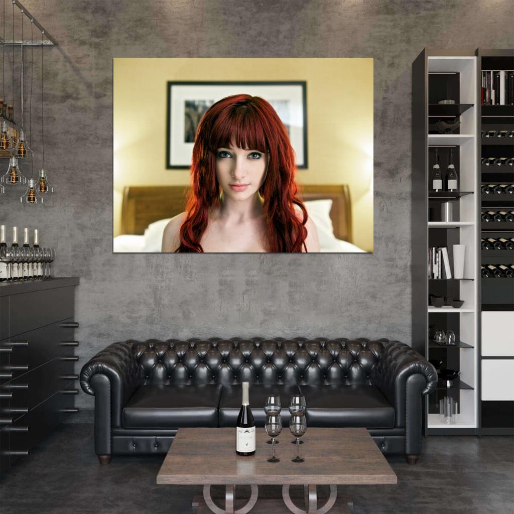 Susan Coffey Beautiful Face Portrait Redhead Hot Model Wall Art Print Poster