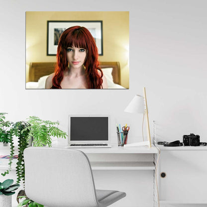 Susan Coffey Beautiful Face Portrait Redhead Hot Model Wall Art Print Poster