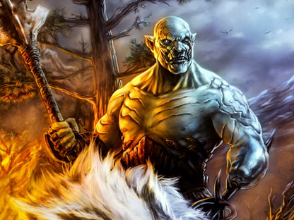 The Hobbit An Unexpected Journey Painting Art Azog Wall Art Print Poster