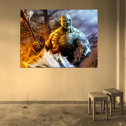 The Hobbit An Unexpected Journey Painting Art Azog Wall Art Print Poster