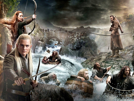 Hobbit Movie Characters There and Back Again The Desolation of Smaug Dwarves Thorin Bard LegolasTauriel Wall Art Print Poster