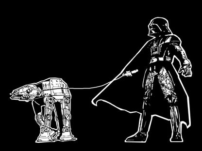 Darth Vader AT-AT Cool Funny Star Wars Art Wall Art Print Poster