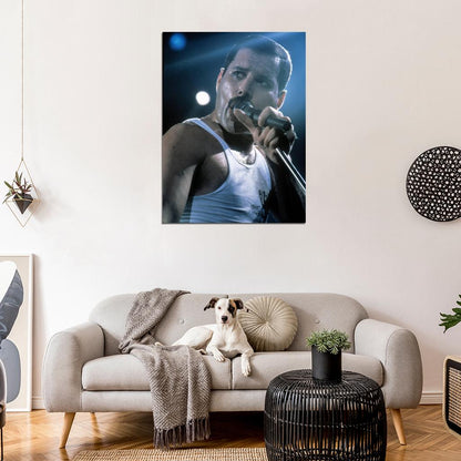 Freddie Mercury Live Concert Queen Rock Music Wall Art Print Poster