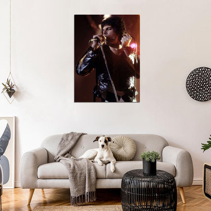 Freddie Mercury Live Concert 1978 Queen Rock Music Retro Wall Art Print Poster